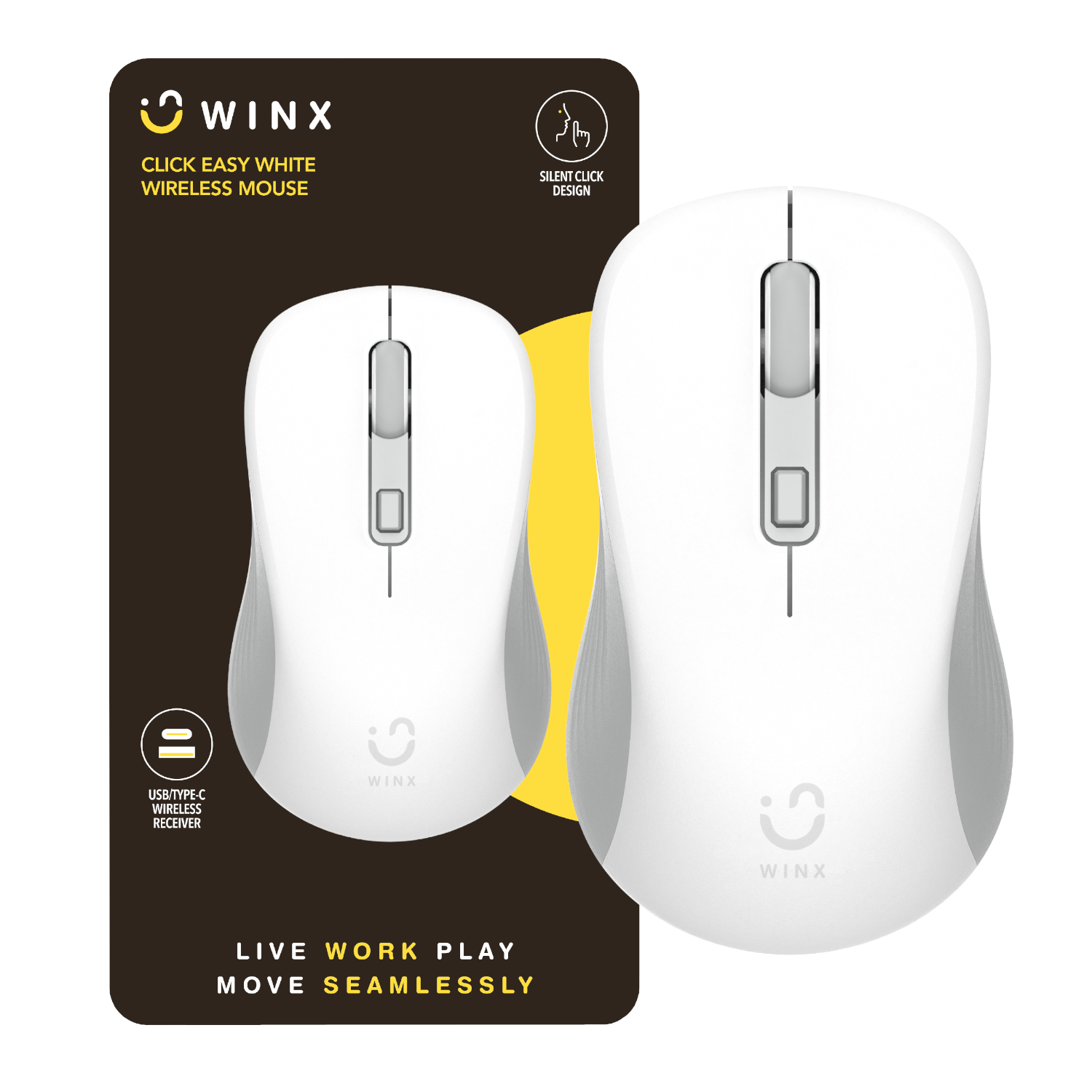 Winx Click Easy 1600dpi 2.4ghz Wireless Mouse - White
