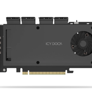Icydock 204MP-1B Removable 4 Bay M.2 Nvme SSD to PCIe 5.0 x16