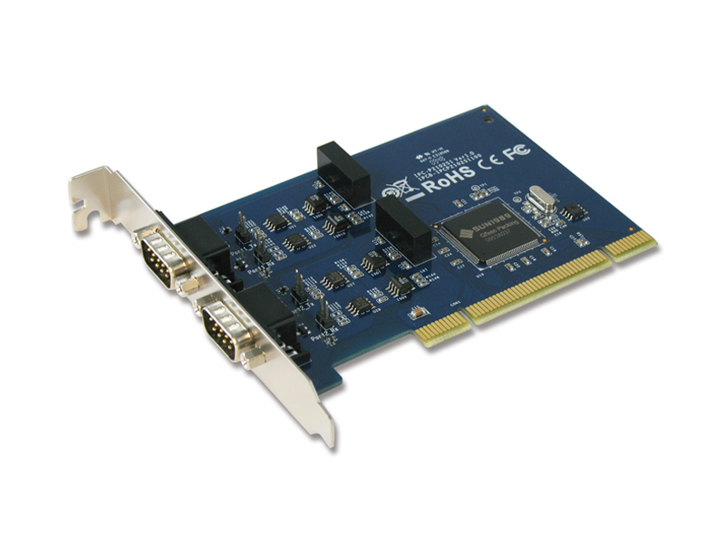 Sunix Ipc-P2102l - With Surge & Isolation Protection - 2 Port Rs422/485 High-Speed Serial , 32/64bit 3.5/5v Pci Card , 128byte Hardware + 128k Software Fif, 921.6kbps , 15kv Esd Protection + 15kv Iec1000-4-2 Air Gap Discharge + 8kv Iec1000-4-2 Contac