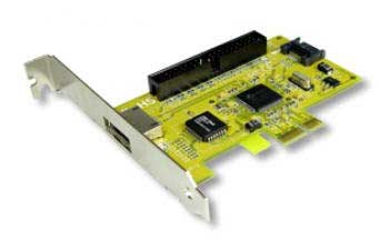 Sunix Sata1414pl , Low Profile Bracket - 1 X Ata133 ( 2 Devices ) + 1 X Internal Sata3g + 1 X External E-Sata , Pci-Express(1x) , With Raid 0/1/0+1 - Jmicron Jmb363 , Support Lcq , Ncq