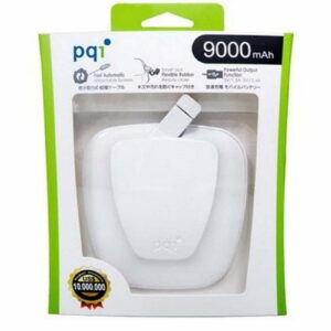 Pqi 6ppm-09dr0001a Power 9000r Powerbank With Samsung Original Battery , With Retractable Cables System + Colored Battery Life Indicator , With Comfortable Grip Design - 9000mah / 33.6wh With Dual Usb Output , 5v/2a Input + 5v / 1.5a+2.4a Dual Output With