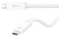 J5create Jtcx03 Thunderbolt 3 ( Work As Type-C ) Cable 1m - 24pin Male To Male - For 40gb/S Fast Data Transfer + 100w/5a Fast Charge - Retail Pack