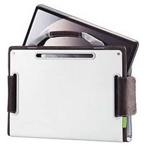 Coolermaster / Choiix C-Mb01-C1 7"-8.9" Tablet Ergonomic Metal Sleeve/Bag No Handle Metal Sleeve For Heat Dissipation & Screen Protection Silver With Brown Finish 232x171x36mm Work As Angled Nb Stand /Cooler