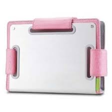Coolermaster / Choiix C-Mb01-N1 7"-8.9" Tablet Ergonomic Metal Sleeve/Bag No Handle Metal Sleeve For Heat Dissipation & Screen Protection Silver With Pink Finish 232x171x36mm Work As Angled Nb Stand /Cooler