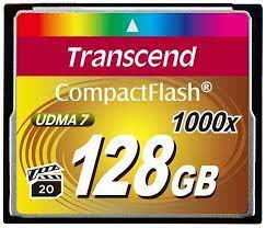 Transcend Ts128gcf1000 128gb Compact Flash 1000x - Read/Write : 160/120 Mb/Sec - Lifetime Warranty Retail Pack