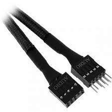 Bitfenix Bfa-Msc-Aud30kk-Rp Alchemy Multisleeved(1) Cable - 10pin Audio 30cm Extension Cable ( From Case Control Panel To Mb ) - Black