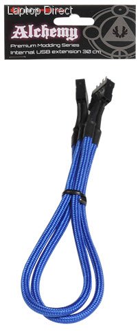 Bitfenix Bfa-Msc-Iusb30lk-Rp Alchemy Multisleeved(1) Cable - 30cm - Internal Usb Header Extension Cable - Blue