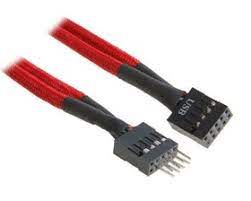 Bitfenix Bfa-Msc-Iusb30rk-Rp Alchemy Multisleeved(1) Cable - 30cm - Internal Usb Header Extension Cable - Red