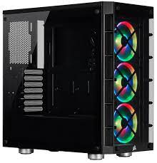 Corsair Crystal Series 465x Rgb All Black - Support 2x Vertical Vga Mounting