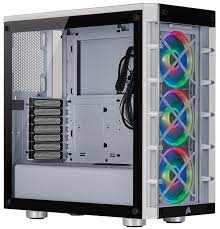 Corsair Crystal Series 465x Rgb All White - Support 2x Vertical Vga Mounting