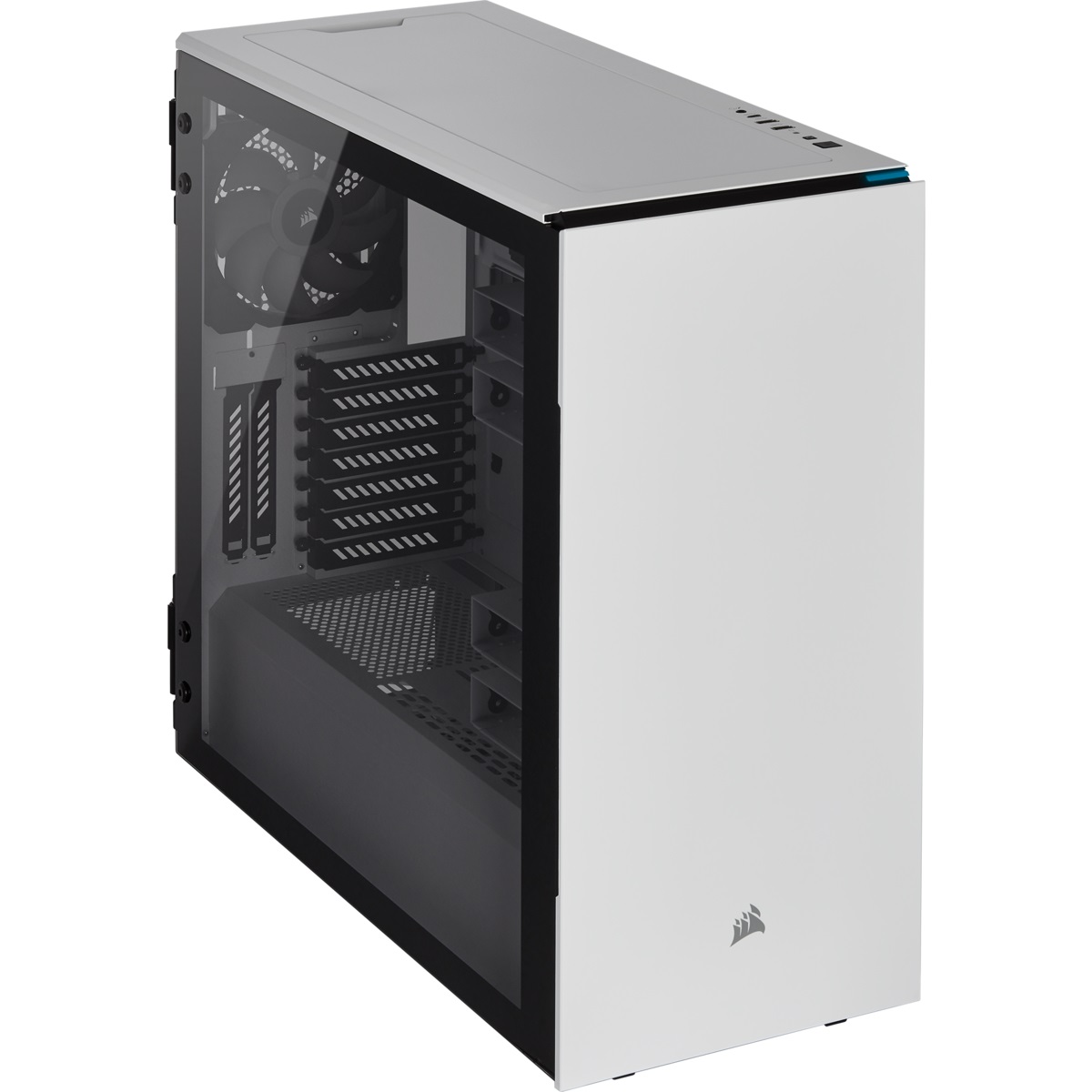 Corsair Cc-9011170-Ww Carbide Series 678c - Tempered Glass White