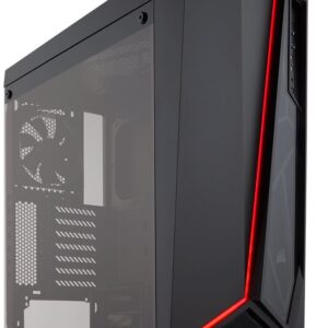 Corsair Carbide Series Spec Omega Windowed ( Tempered Glass Front + Side Panel ) Black+Red - No Psu