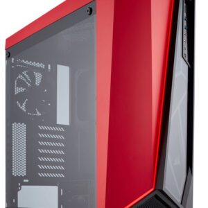 Corsair Carbide Series Spec Omega Windowed ( Tempered Glass Front + Side Panel ) Black+Red - No Psu