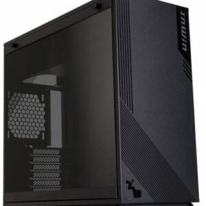 In-Win 103 Mid Tower Chassis - Black With Tool-Less Full-Sized 3mm Tempered Glass Side Panel + Rgb Logo In Front Panel No Psu
