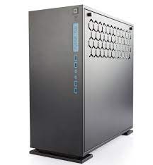 In-Win Cf06 303 Mid Tower Chassis - Black With Tool-Less Full-Sized Tempered Glass Side Panel Neon Led Logo+I/O Panel On Fronto Panel 1.2mm Secc No Psu