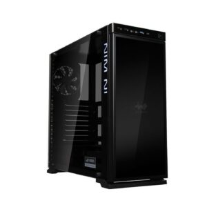 In Win Cf05 805 Infinity Mid Tower Chassis - 3x Tempered Glass Panels For 270 Degree Wide-Angle Visual Perspective + Rgb Colors Infinity Front Panel ( Via Mirror+Led Strips ) White Led Side Logo Brushed-Hairline Aluminium Top Panel No Psu