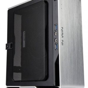 Inwin Chopin Pro Silver and Black Mini Itx Desktop Chassis with 200w Psu