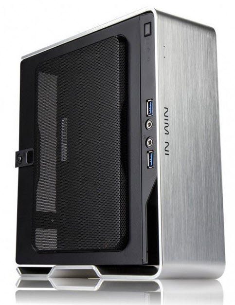 Inwin Chopin Pro Silver and Black Mini Itx Desktop Chassis with 200w Psu