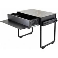 Lian-Li Dk-01 Computer Desk ( 900mm Wide ) - Tempered Glass Desktop + Aluminm No Psu