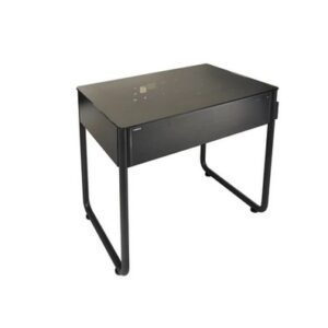 Lian-Li Dk-Q1h Computer Desk ( 650mm Wide / 805-835mm Height ) - Tempered Glass Desktop + Aluminm No Psu