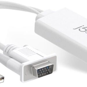 J5create Jda214 Vga+Usb Audio Input To Hdmi Output - Extension Converter/Cable ( Female Work With Existing Cable ) - Support Upto Fhd 1920x1200 35x79x13mm + 176mm Cable - Retail Pack