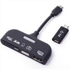 Pqi Rf05-0016r011j Connect 210 5-In-1 Microusb ( 5 Or 11 Pin ) Mhl Connection Kit - With Mhl/Hdmi Out + Microsdhc/Sdxc + Sdhc/Sdxc + Microusb + Usb - Black With Leds Indicator - 67x25x11mm