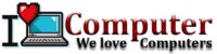 i love computer logo with read embossing