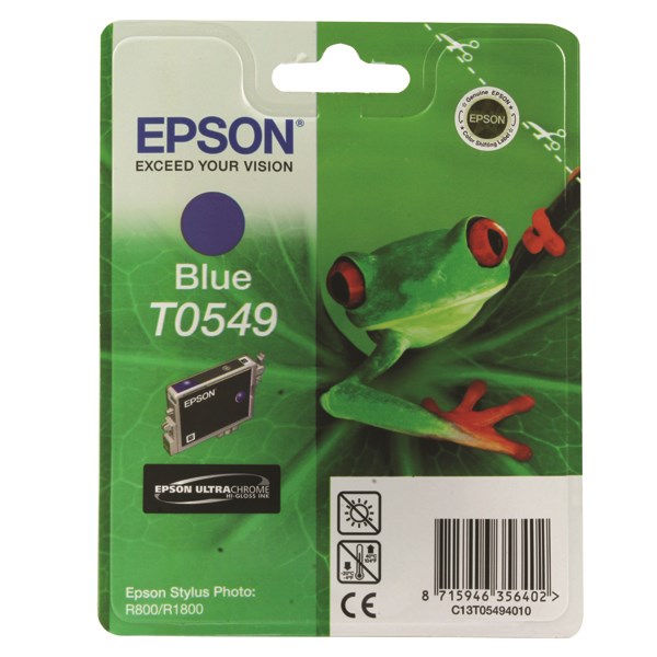 Epson T0549 ( C13t05494010 ) - Blue Frog Ink - For Stylus Photo R800 R1800