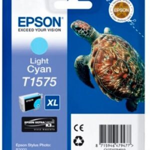Epson T1575 ( C13t15754010 ) - Light Cyan Black Turtle Ink - For Stylus Photo R3000