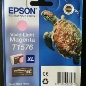 Epson T1576 ( C13t15764010 ) - Light Magenta Black Turtle Ink - For Stylus Photo R3000