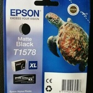 Epson T1578 ( C13t15784010 ) - Matte Black Turtle Ink - For Stylus Photo R3000