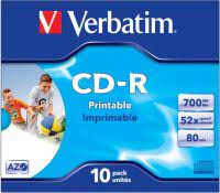 Verbatim 43325 Datalifeplus Super Azo Fast Dry Printable 700mb80min Blank Cd-R (52x) - 10pack Jewel Box