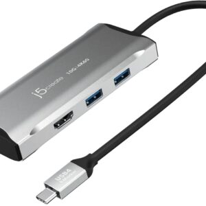 J5 Create Jcd392 4k60 Elite Travel Dock - Usb3 Type-C ( Gen2/10gbps ) 6-In-1 Universal Docking Station