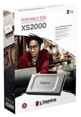 Kingston Sxs2000/2000g 2000gb Xs2000 Series External Tlc Ssd 20gbps Usb3 Gen2x2 Type-C