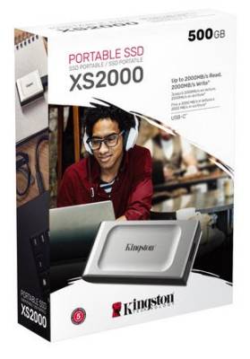 Kingston Sxs2000/500g 500gb Xs2000 Series External Tlc Ssd 20gbps Usb3 Gen2x2 Type-C