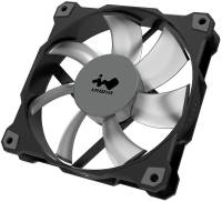 Inwin Am120s-1pk Mecury Black Argb - 20mm Slim - 120x120x20mm 9x Black Sickle Blades Pwm Fans Shockproof Rubber Corners For Noise Reduction 400-2000rpm 17-29dba 61cfm 2.72 Mm/H2o Static Pressure