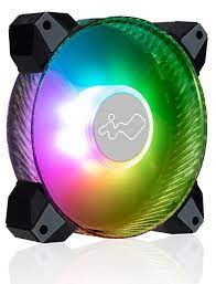 Inwin Asn120 Saturn Argb With High Airflow - With Modular Connector For Daisychain Transparent Frame+Blade To Increase Visual Lighting Effec - 120x120x25mm 9x Black Sickle Blades Pwm Fans Shockproof Rubber Corners For Noise Reduction 500-1800rpm 27db