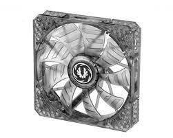 Bitfenix Bff-Lpro-14025w-Rp Spectre Pro Led Transparent With White Led Led On/Off Via Jumper Or Fan Controller - High Pressure/Cfm With Dual Frame Construction + Anti-Vibration Rivets 140x140x25mm 9x Reinforced Fan Blades Curved Design Fin For Focu