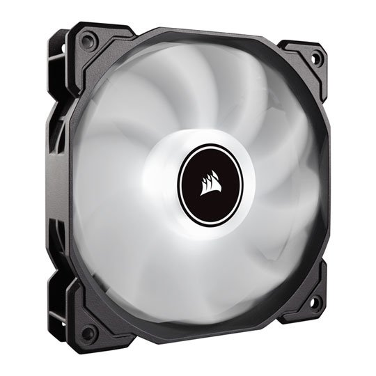Corsair Co-9050017-Wled / Co-9050085-Ww Af140 Quiet With White Led - 140x140x25mm Advanced Hydraulic Bearing 11 Blades Rubber Corners For Noise Reduction 1200rpm 25.5dba 66.4cfm 0.8 Mm/H2o Static Pressure