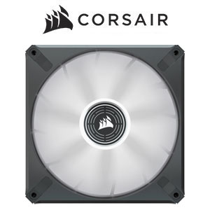Corsair Co-9050124-Ww Ml140 Elite Black With 8x White Leds 140x140x25mm Premium Magnetic Levitation Bearing 7 Blades Pwm Fans With Airguide 400-1600rpm 10-32dba 15-83cfm 0.3-2mm/H2o Static Pressure