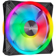 Corsair Co-9050099-Ww Ql140 Rgb Black Frame - With 34x Rgb Leds In 2+2 ( Double Sided ) Separate Light Loops ; 140x140x25mm Advanced Hydraulic Bearing 9 Blades Pwm Fans Rubber Corners For Noise Reduction 600-1250rpm 26dba 50.2cfm 1.4 Mm/H2o Static