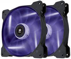 Corsair Co-9050038-Ww Sp140 Led - Purple - X2 ( Twin Pack ) ; 140x140x25mm Sleeve Bearing 7 Blades 1440rpm 29.3dba 49.49cfm 1.17 Mm/H2o Static Pressure