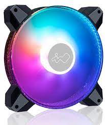 Inwin Asn140 Saturn Argb With High Airflow With Modular Connector For Daisychain Transparent Frame+Blade To Increase Visual Lighting Effec - 140x140x25mm 9x Black Sickle Blades Pwm Fans Shockproof Rubber Corners For Noise Reduction 500-1400rpm 36dba