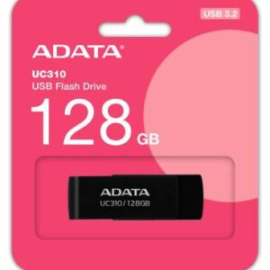 Adata Uc310 128gb Black - Usb3 Flash Drive ( Usb2.0 Backwards Compatible ) Swivel Capless Design Usb3.0 Read : 100 Mb/Sec 58x20x13mm Support Linux Mac Os Support Free Ostogo + Ufdtogo + 60days Trial Norton Internet Security - 5 Years Warranty