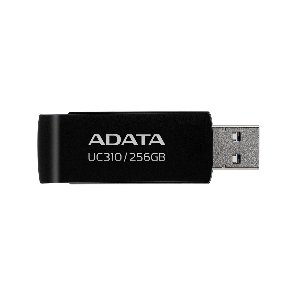 Adata Uc310 256gb Black - Usb3 Flash Drive ( Usb2.0 Backwards Compatible ) Swivel Capless Design Usb3.0 Read : 100 Mb/Sec 58x20x13mm Support Linux Mac Os Support Free Ostogo + Ufdtogo + 60days Trial Norton Internet Security - 5 Years Warranty