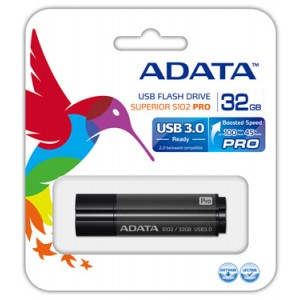 Adata S102 Pro 32gb Usb3.0 Flash Drive ( Usb2.0 Backwards Compatible ) Textured Aluminum Housing+ Clipped-On Cap Design On The Rear End Usb3.0 Read/Write : 90/45 Mb/Sec 61.8x18.7x10.7mm Support Linux Mac Os Support Free Ostogo + Ufdtogo + 60days Tri