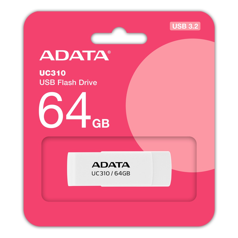Adata Uc310 64gb Black - Usb3 Flash Drive ( Usb2.0 Backwards Compatible ) Swivel Capless Design Usb3.0 Read : 100 Mb/Sec 58x20x13mm Support Linux Mac Os Support Free Ostogo + Ufdtogo + 60days Trial Norton Internet Security - 5 Years Warranty