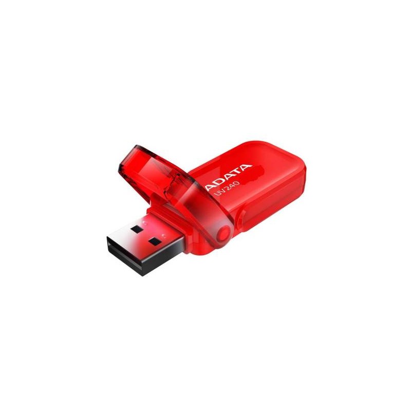 Adata 64gb Usb2.0 Flash Drive Uv240 / Uv240p Red Flip Cap Design + Integral Strap Mount - 55x19x8mm Read/Write : 30/8 Mb/Sec (200x) Support Linux Mac Os Support Free Ostogo + Ufdtogo + 60days Trial Norton Internet Security - 5 Years Warranty