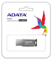 Adata Uv250 64gb Usb2.0 Flash Drive Zinc-Alloy Housing With Integral Strap Hole For Lanyard Or Keychain Read/Write : 30/8 Mb/Sec (200x) 42x15x5mm Support Linux Mac Os Support Free Ostogo + Ufdtogo + 60days Trial Norton Internet Security - 5 Years Wa