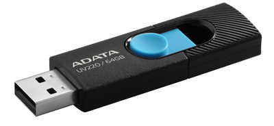 Adata Uv320 64gb Blk+Blue Usb3.0 Flash Drive ( Usb2.0 Backwards Compatible ) Capless Design With Top Thumb Sliding Lid Usb3.0 Read/Write : 90/40 Mb/Sec 55x19.5x10mm Support Linux Mac Os Support Free Ostogo + Ufdtogo + 60days Trial Norton Internet Se